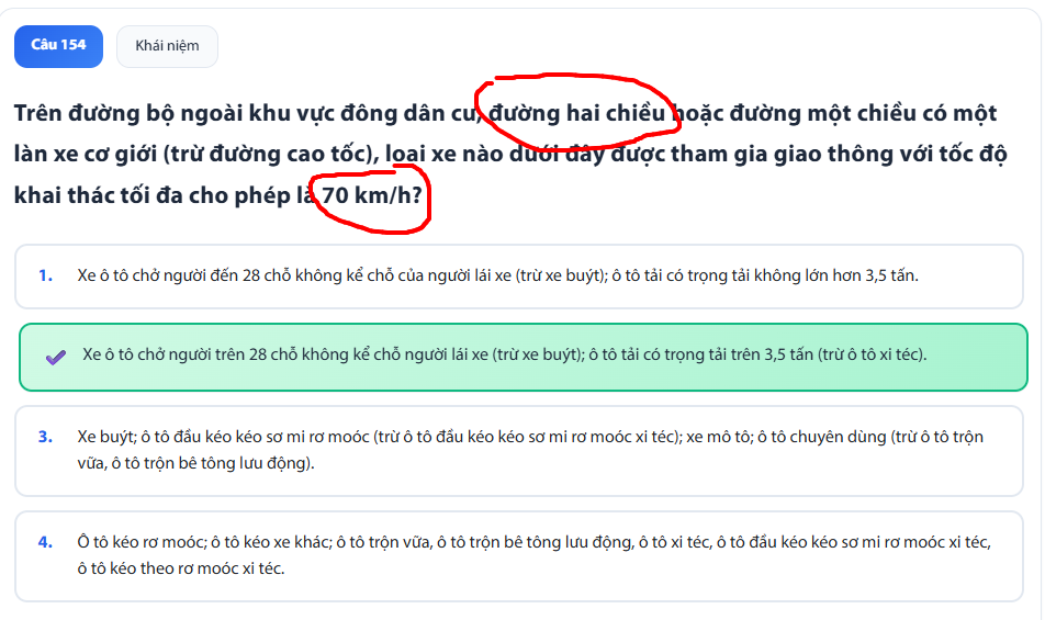 600 câu mẹo thi lý thuyết đường hai chiều