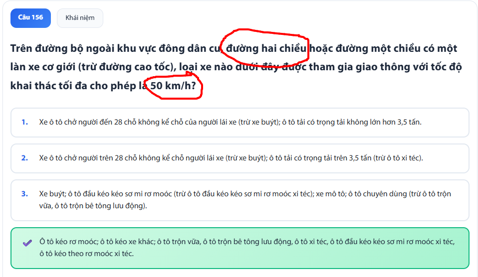 600 câu mẹo thi lý thuyết đường hai chiều