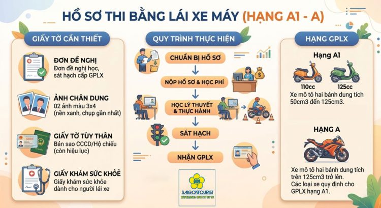 hồ sơ thi bằng lái xe máy
